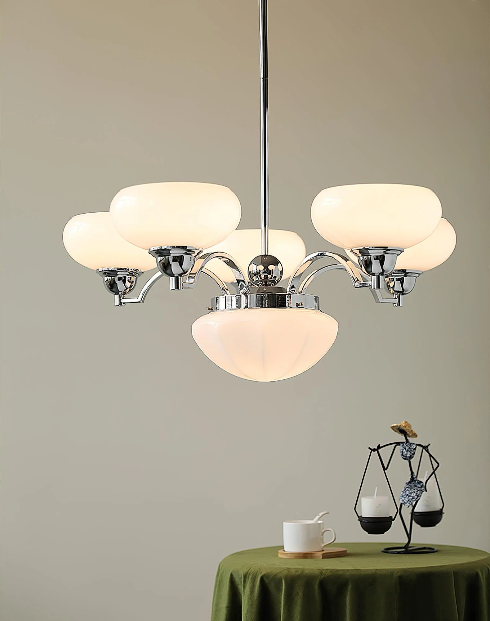 Lustra Chandelier Warre Satin Nickel Glass Iron - Image 41