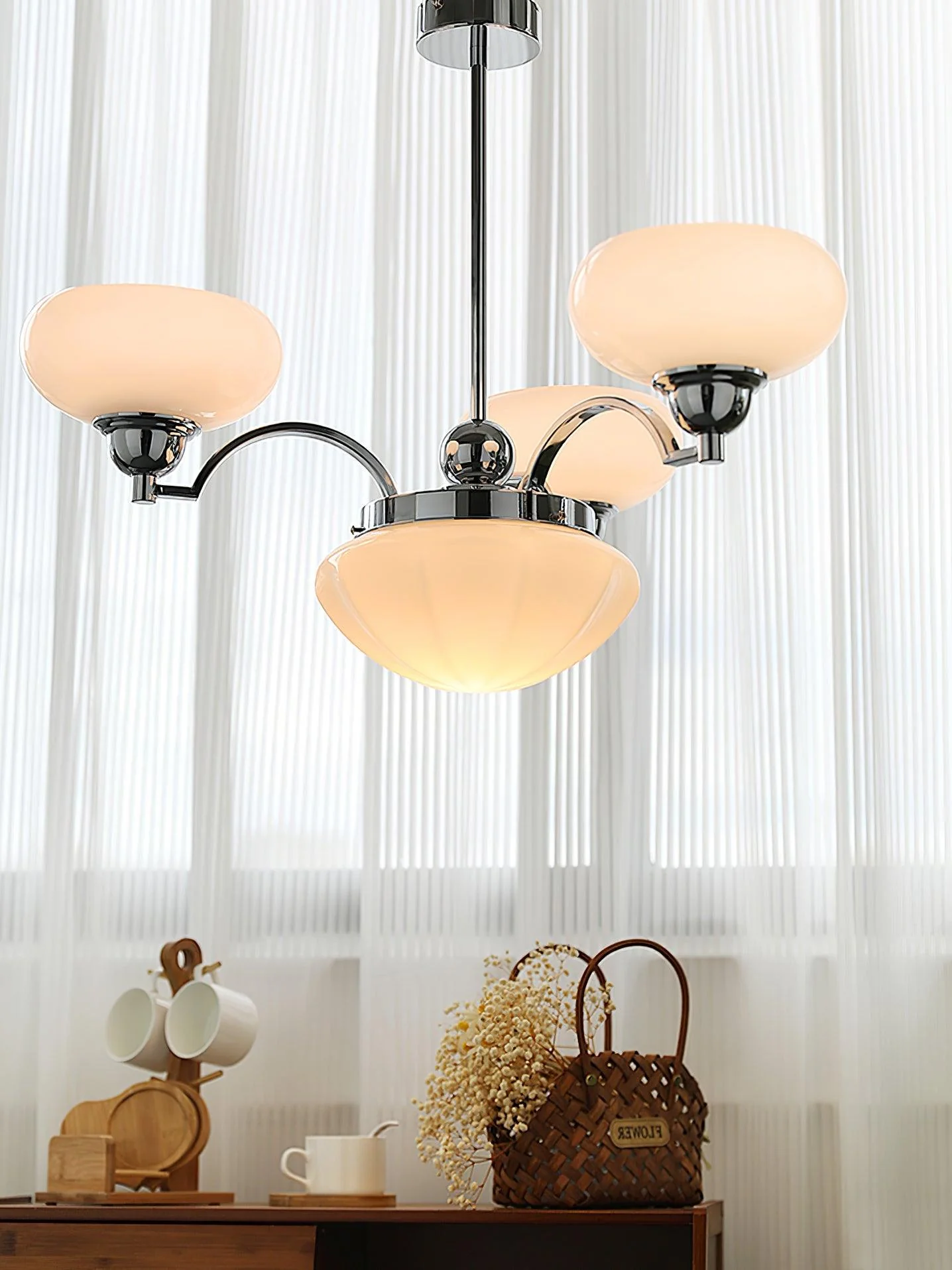 Lustra Chandelier Warre Satin Nickel Glass Iron - Image 42