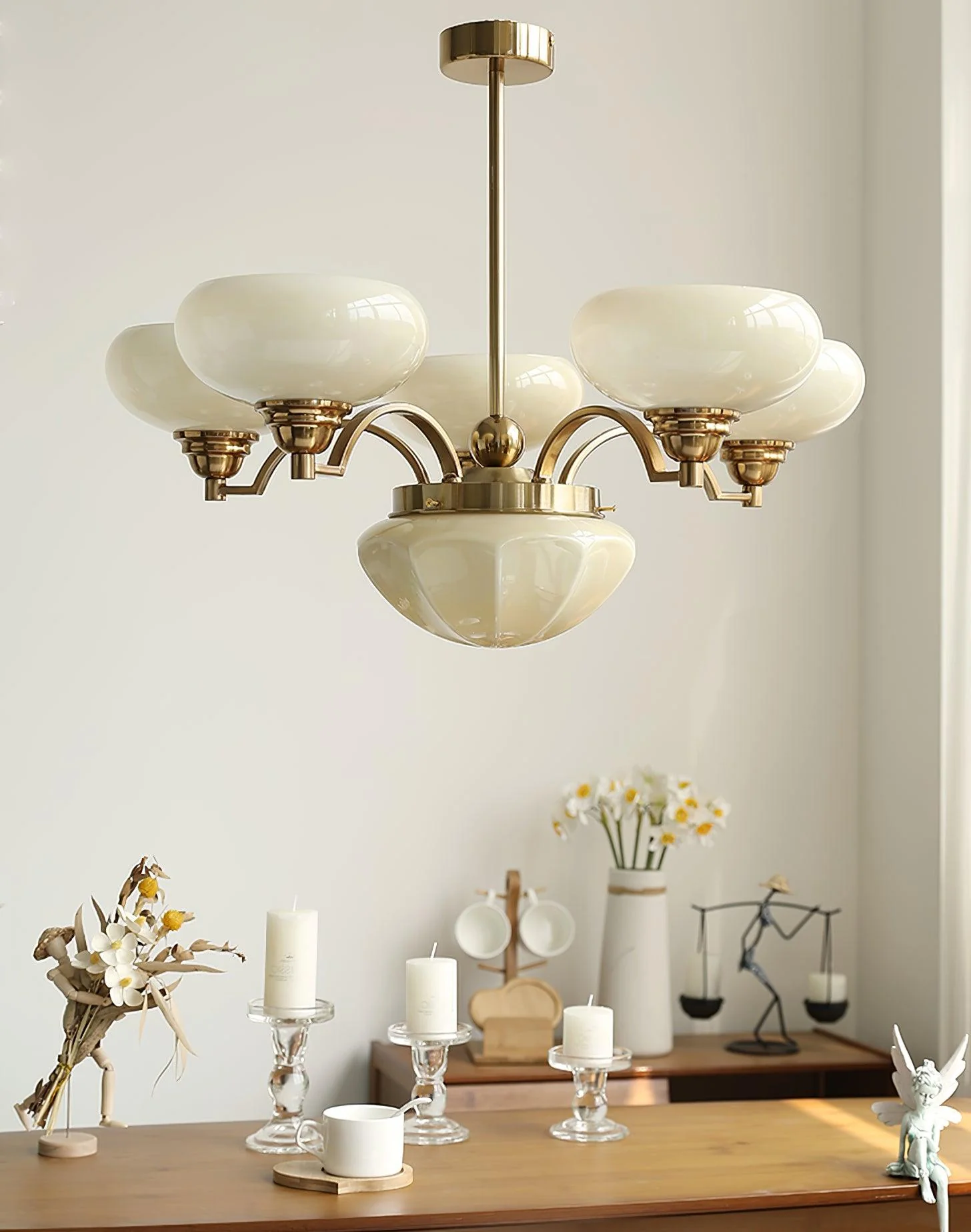Lustra Chandelier Warre Satin Nickel Glass Iron - Image 43
