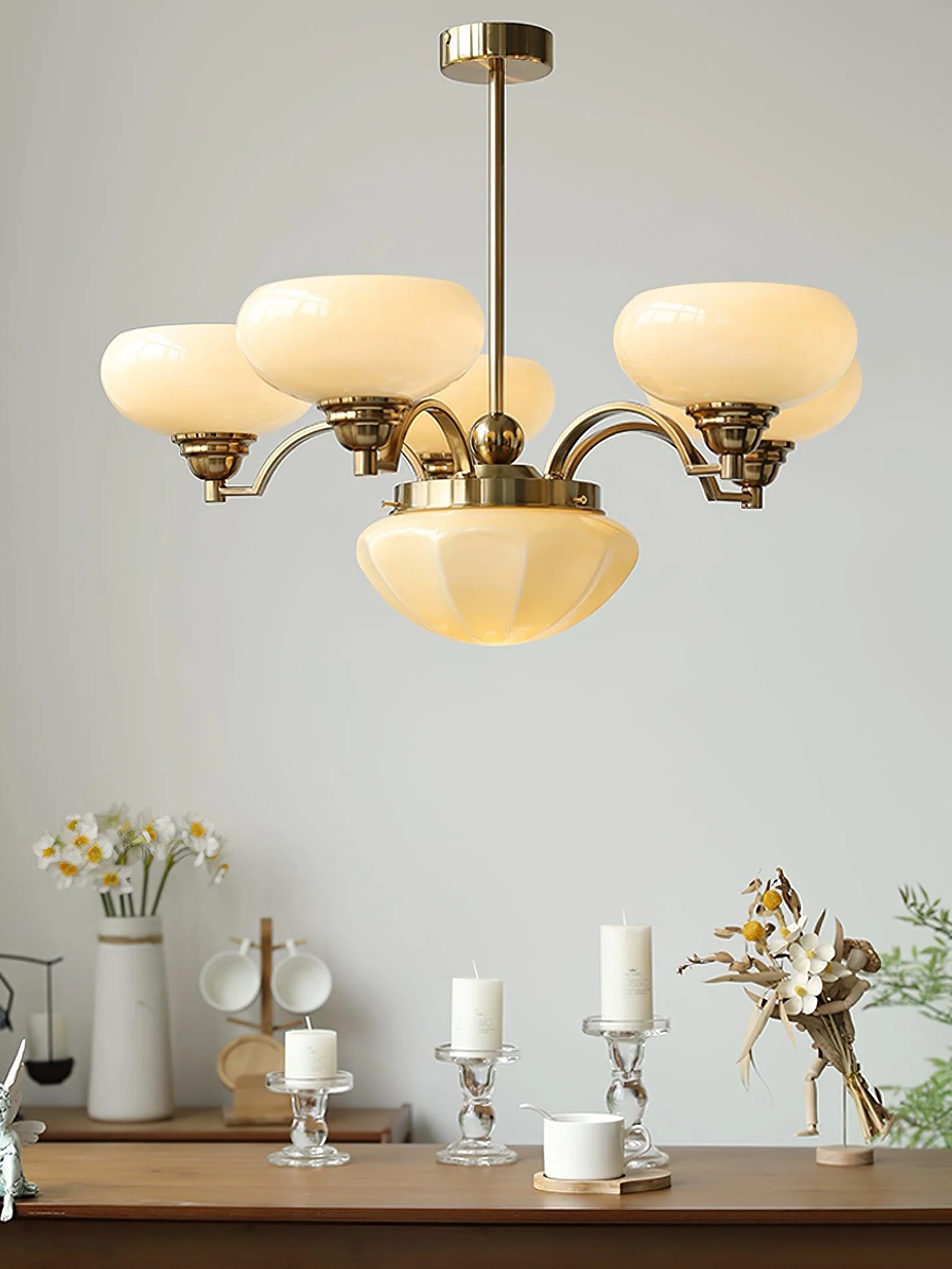 Lustra Chandelier Warre Satin Nickel Glass Iron - Image 44