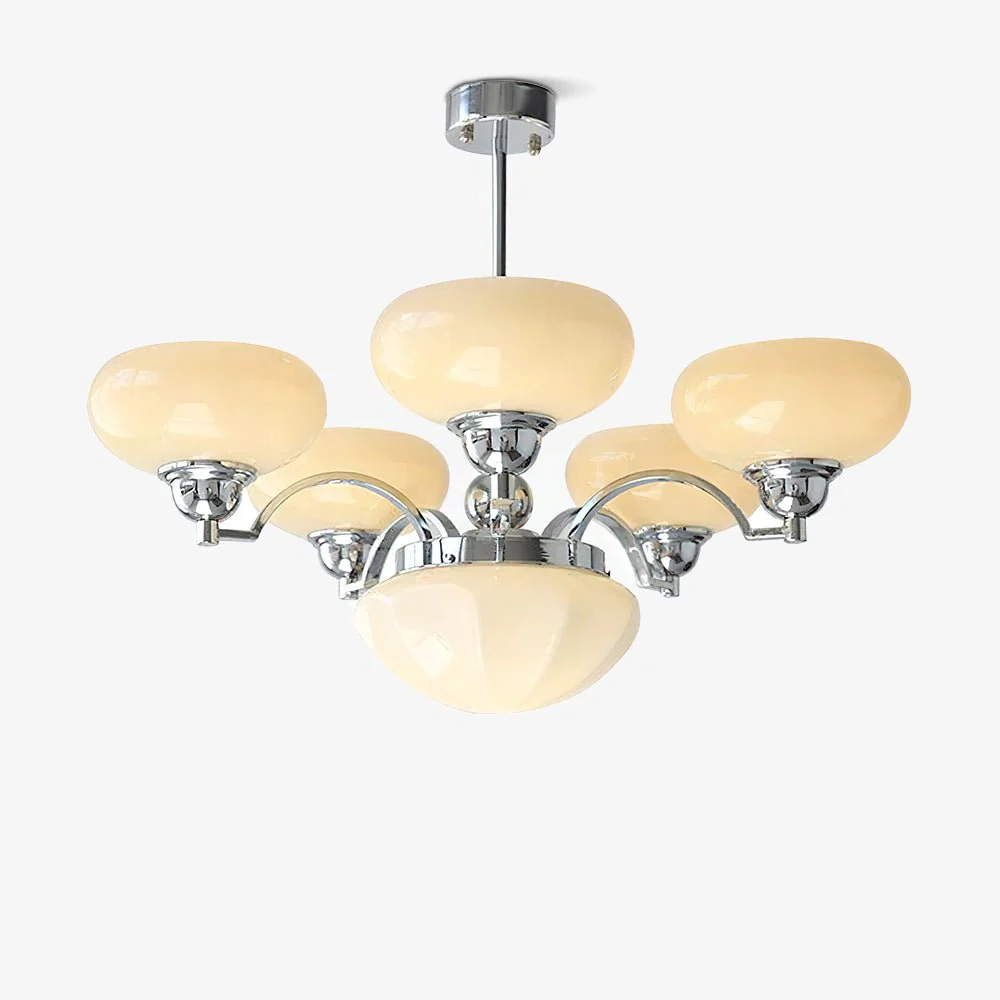 Lustra Chandelier Warre Satin Nickel Glass Iron - Image 7