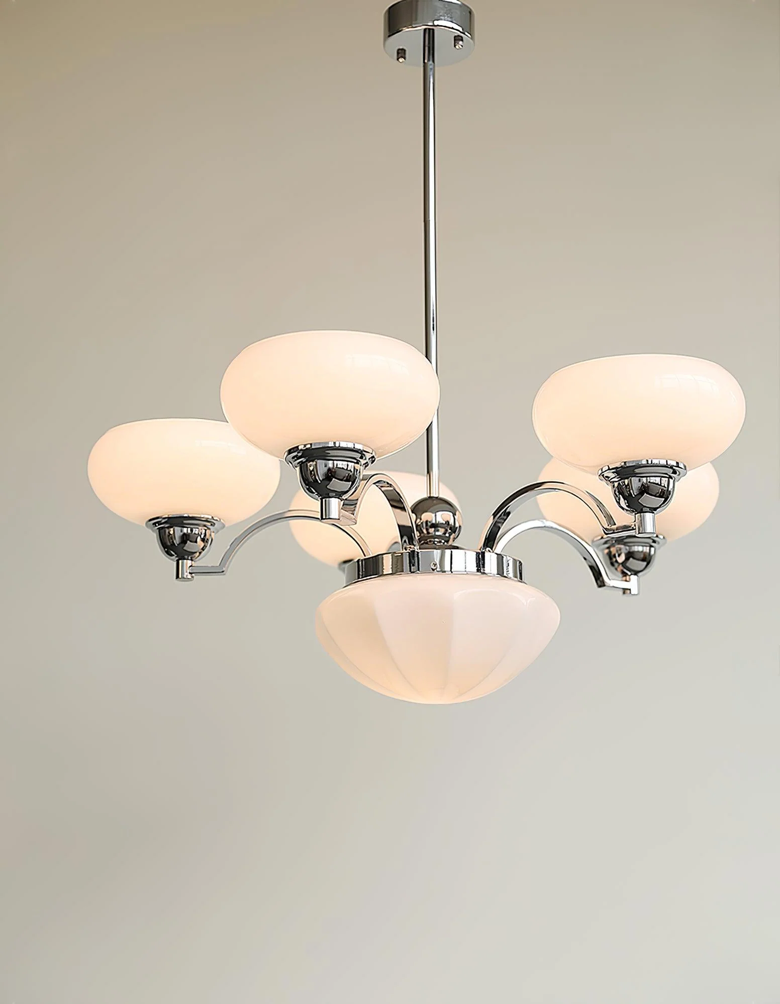 Lustra Chandelier Warre Satin Nickel Glass Iron - Image 8