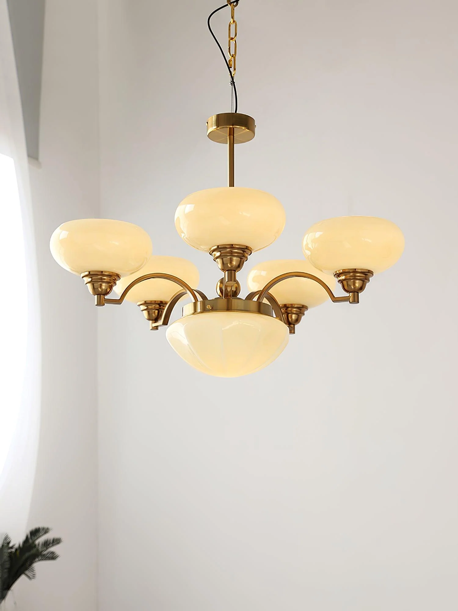 Lustra Chandelier Warre Satin Nickel Glass Iron - Image 9