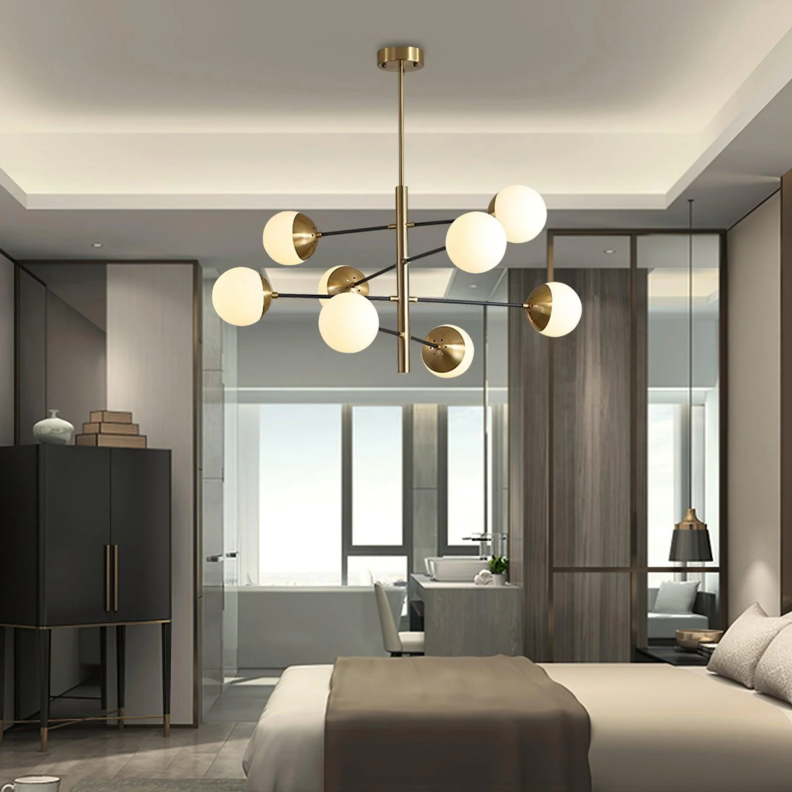 Lustra Chandelier Waverly Glass Elegant - Image 2