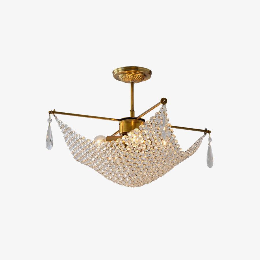 Lustra Chandelier with Crystal Strands and Crystal - Image 8
