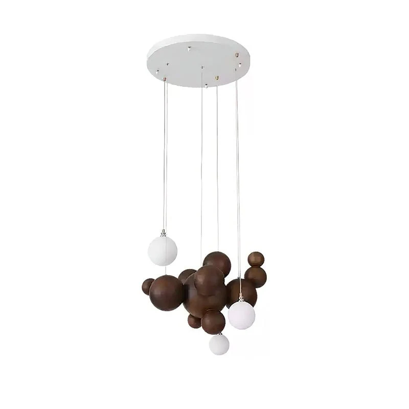 Lustra Chandelier Wood & Bubble Ball Cluster - Image 11
