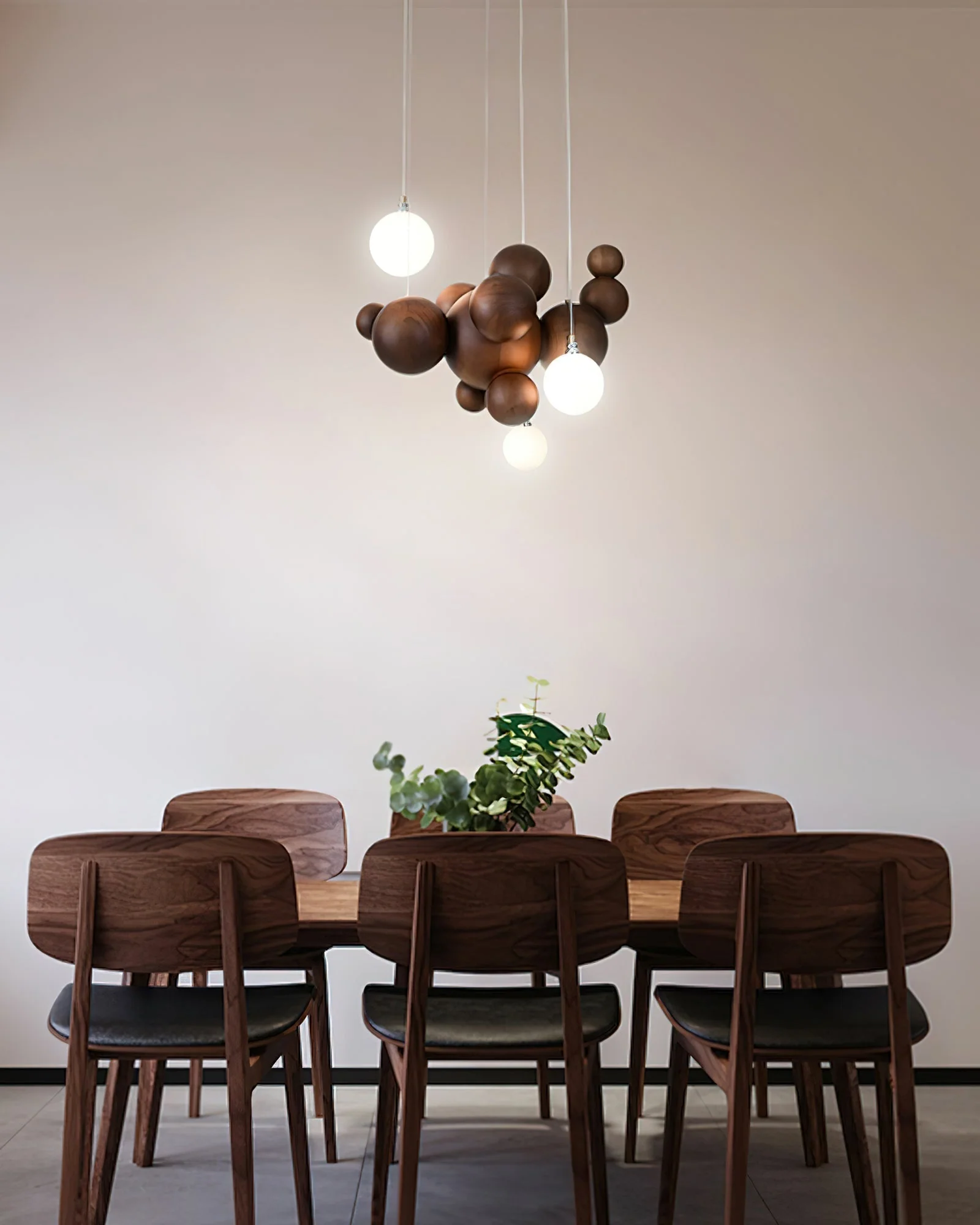 Lustra Chandelier Wood & Bubble Ball Cluster - Image 15