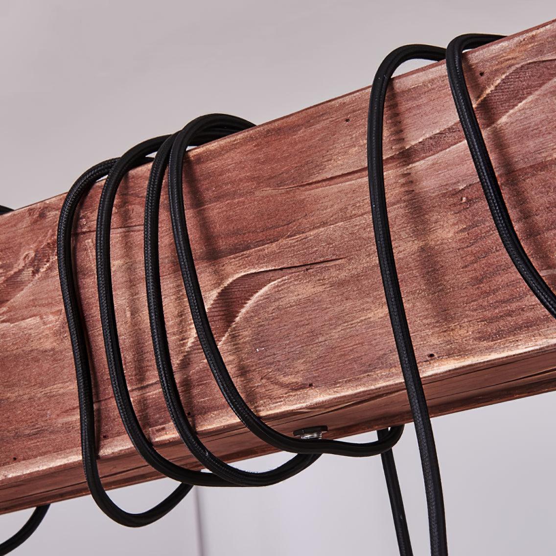 Lustra Chandelier Wooden Beam Edison Bulb Rustic Farmhouse - Image 18