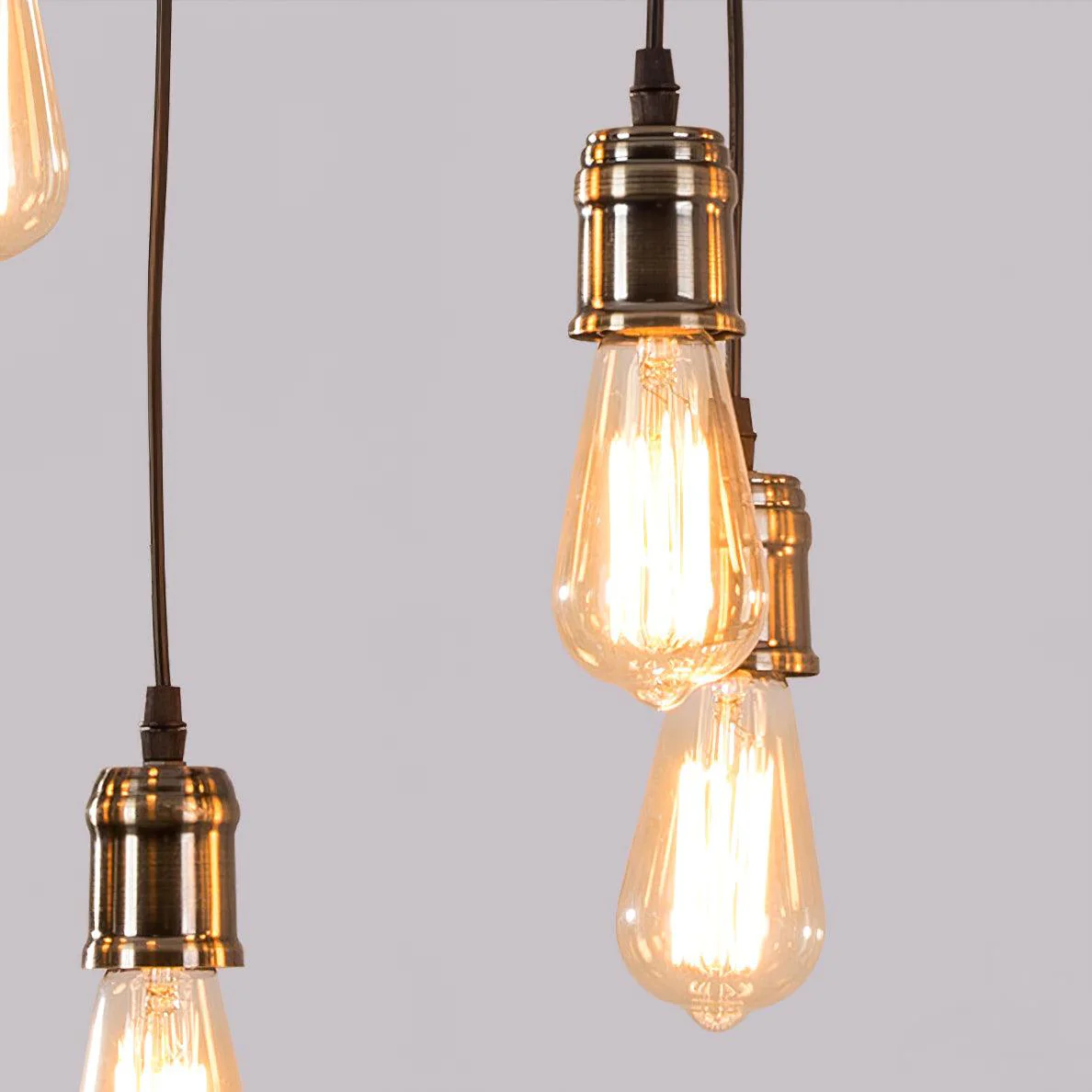 Lustra Chandelier Wooden Beam Edison Bulb Rustic Farmhouse - Image 22