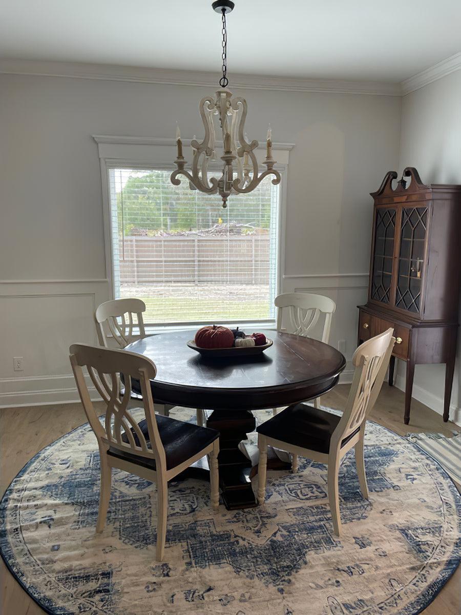 Lustra Chandelier Wooden Candle Mid-Century - Image 11