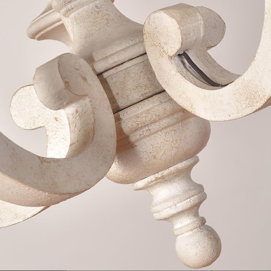 Lustra Chandelier Wooden Candle Mid-Century - Image 18