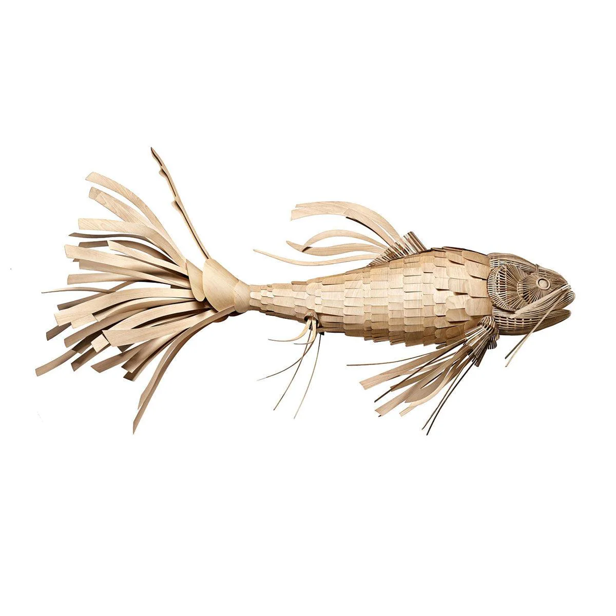 Lustra Chandelier Wooden Fish Handmade - Image 29