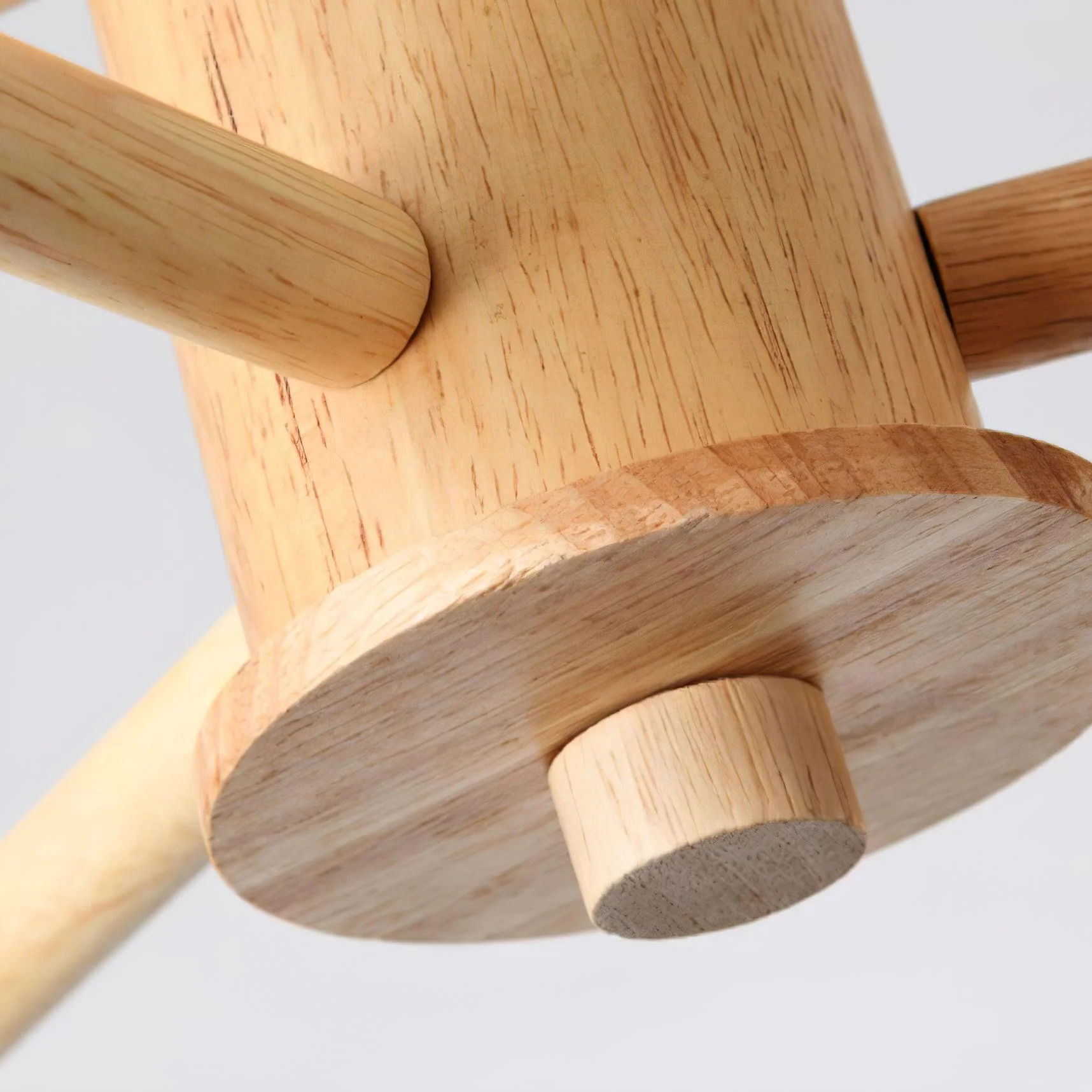Lustra Chandelier Wooden Globe Minimalist Natural - Image 5