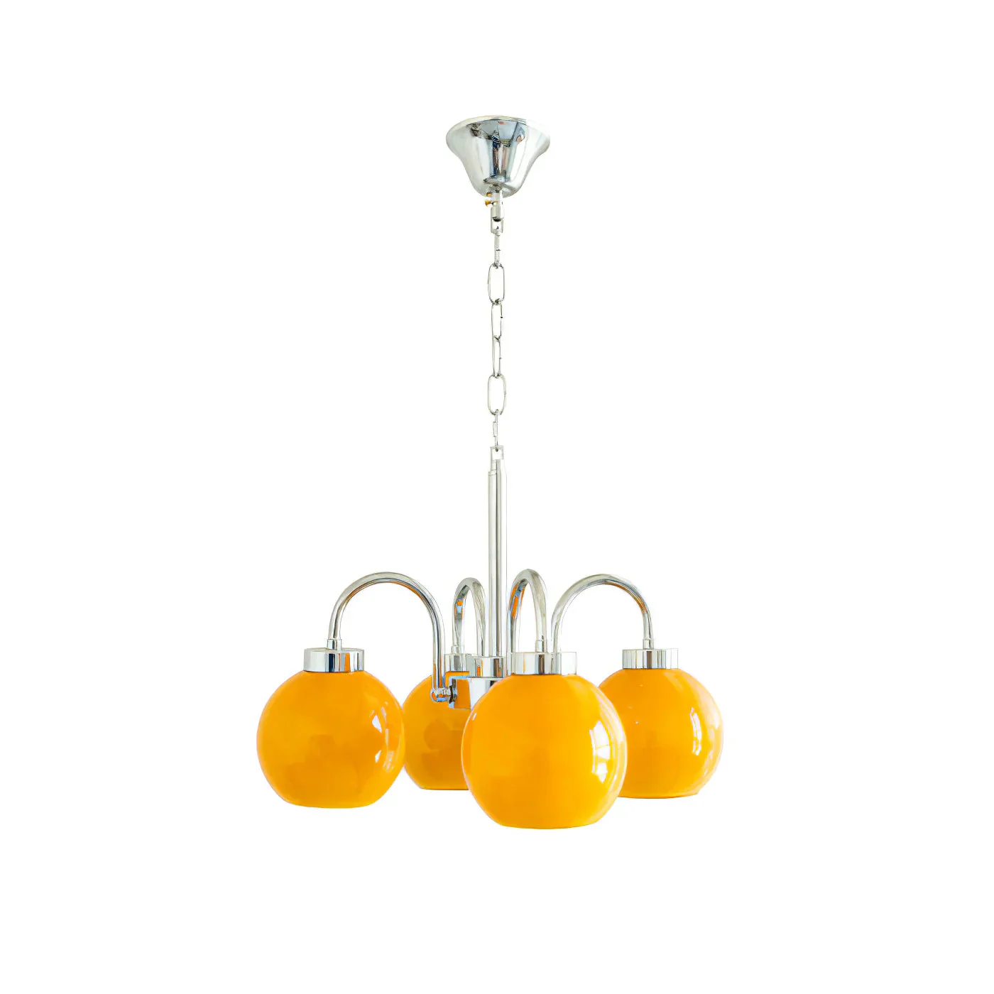 Lustra Chandelier Yellow Glass Globes - Image 71