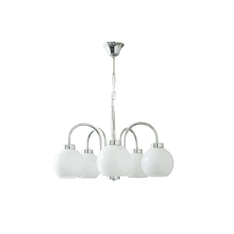 Lustra Chandelier Yellow Glass Globes - Image 74