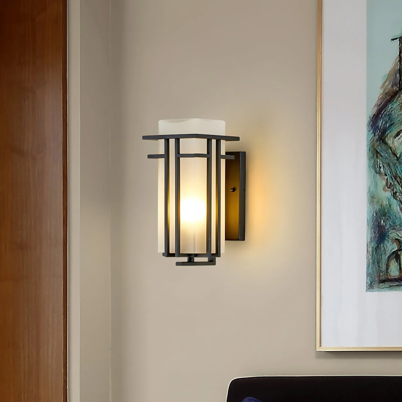 Lustra Outdoor Wall Lamp Iron Lantern Retro - Image 3