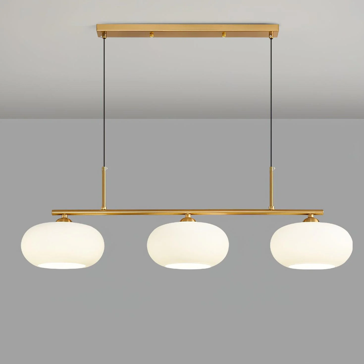 Lustra Pendant Lamp 3-Light Globe Shaped Linear - Image 19