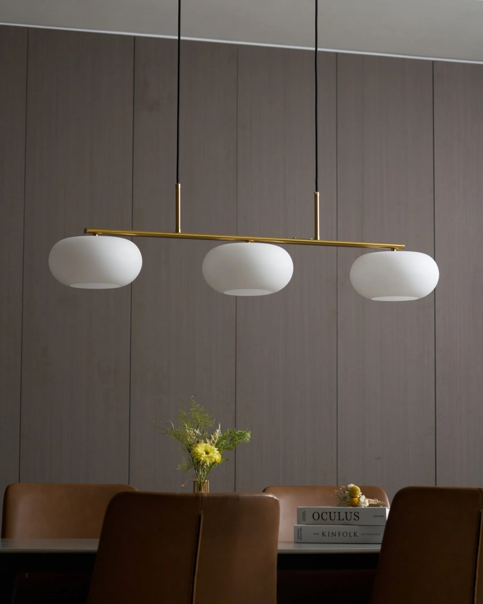 Lustra Pendant Lamp 3-Light Globe Shaped Linear - Image 23