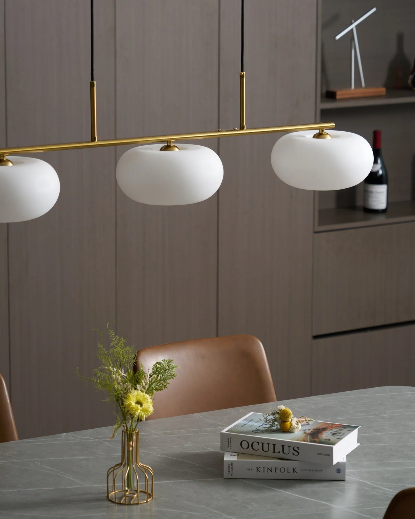 Lustra Pendant Lamp 3-Light Globe Shaped Linear - Image 39