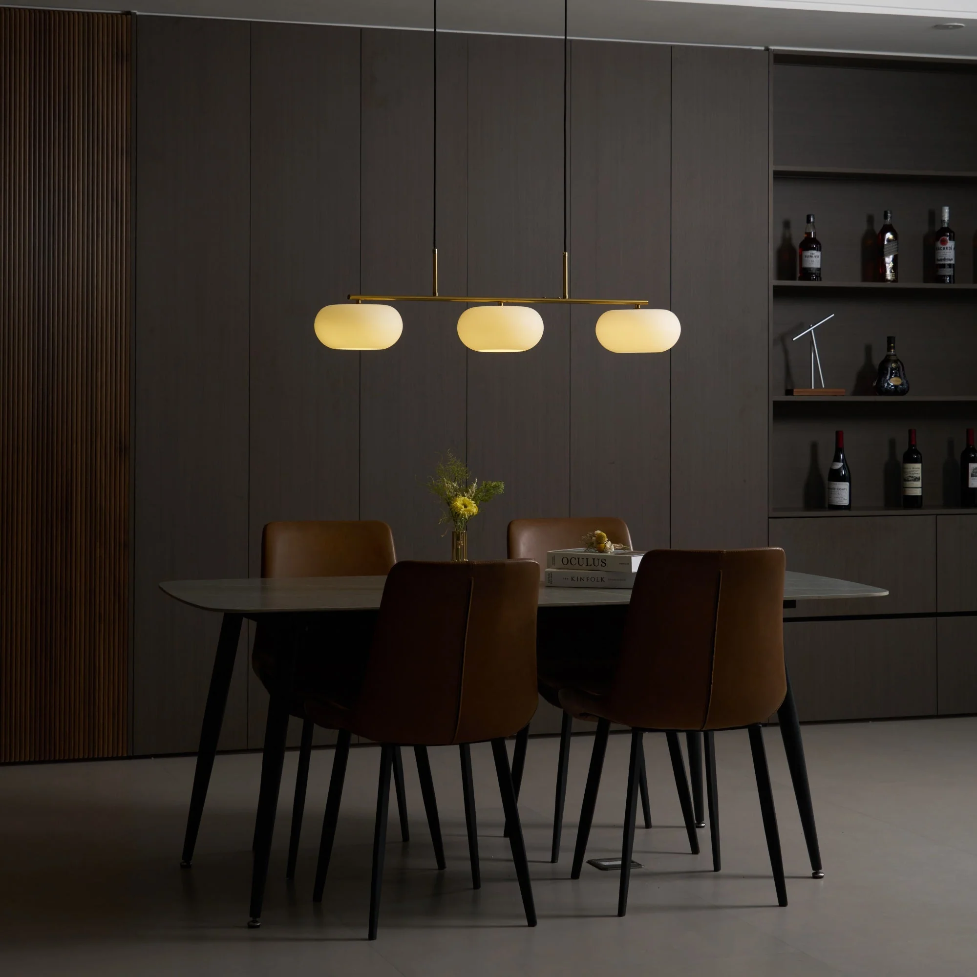 Lustra Pendant Lamp 3-Light Globe Shaped Linear - Image 52