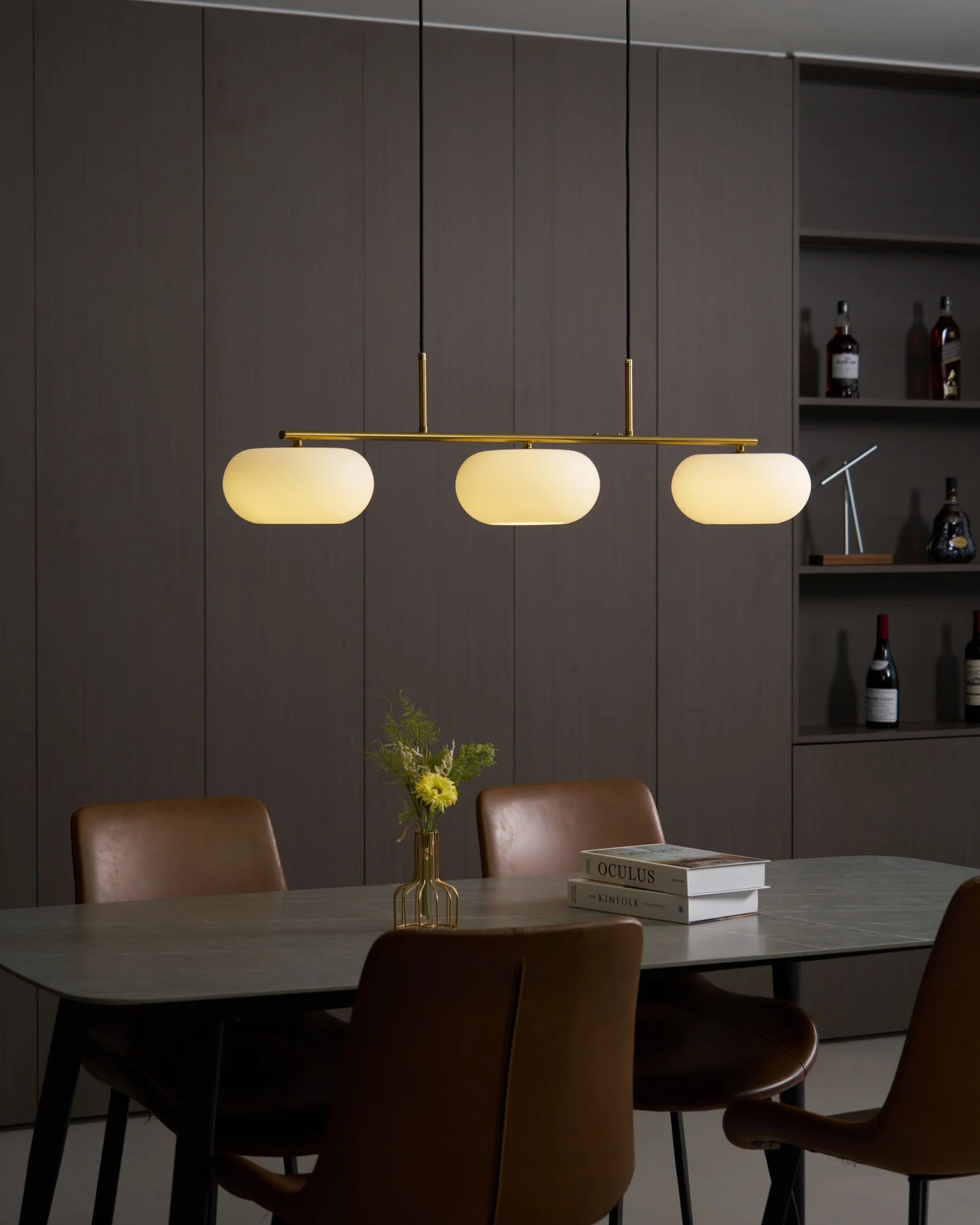 Lustra Pendant Lamp 3-Light Globe Shaped Linear - Image 53