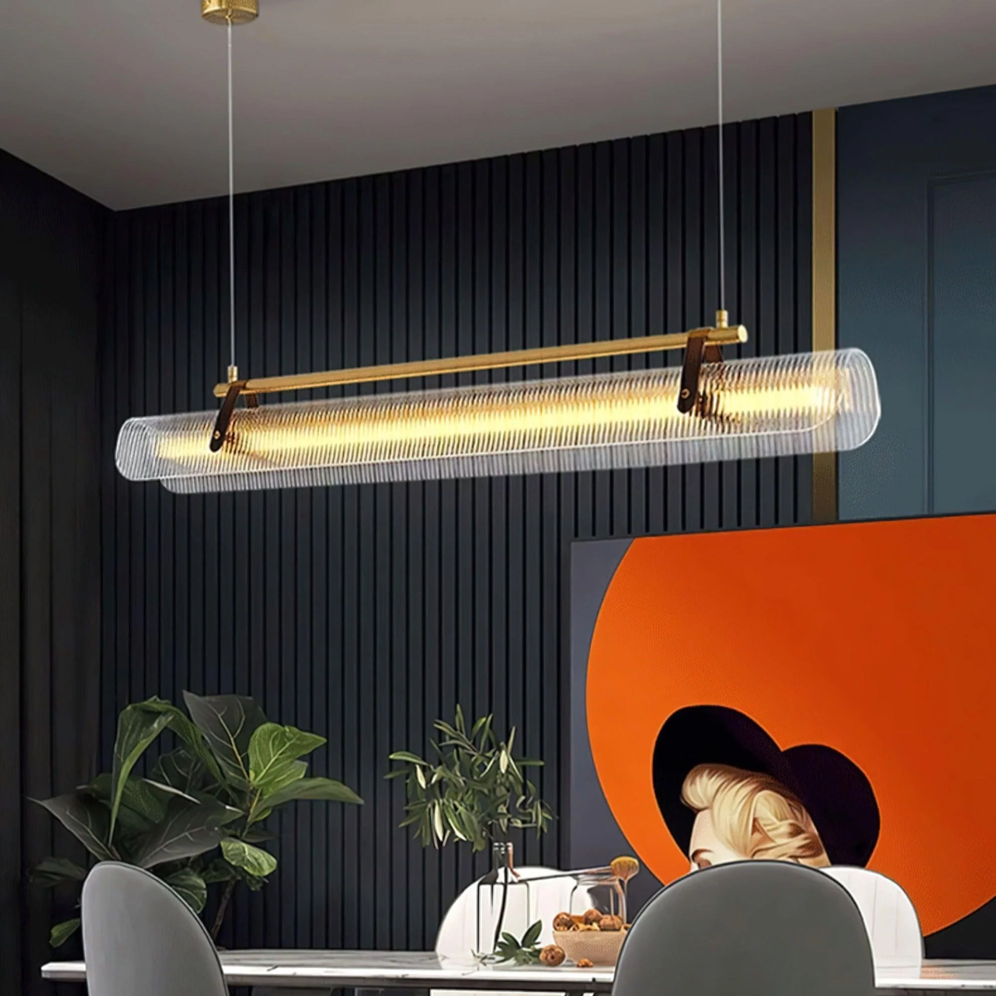 Lustra Pendant Lamp Linear Modern for Dining Room - Image 26