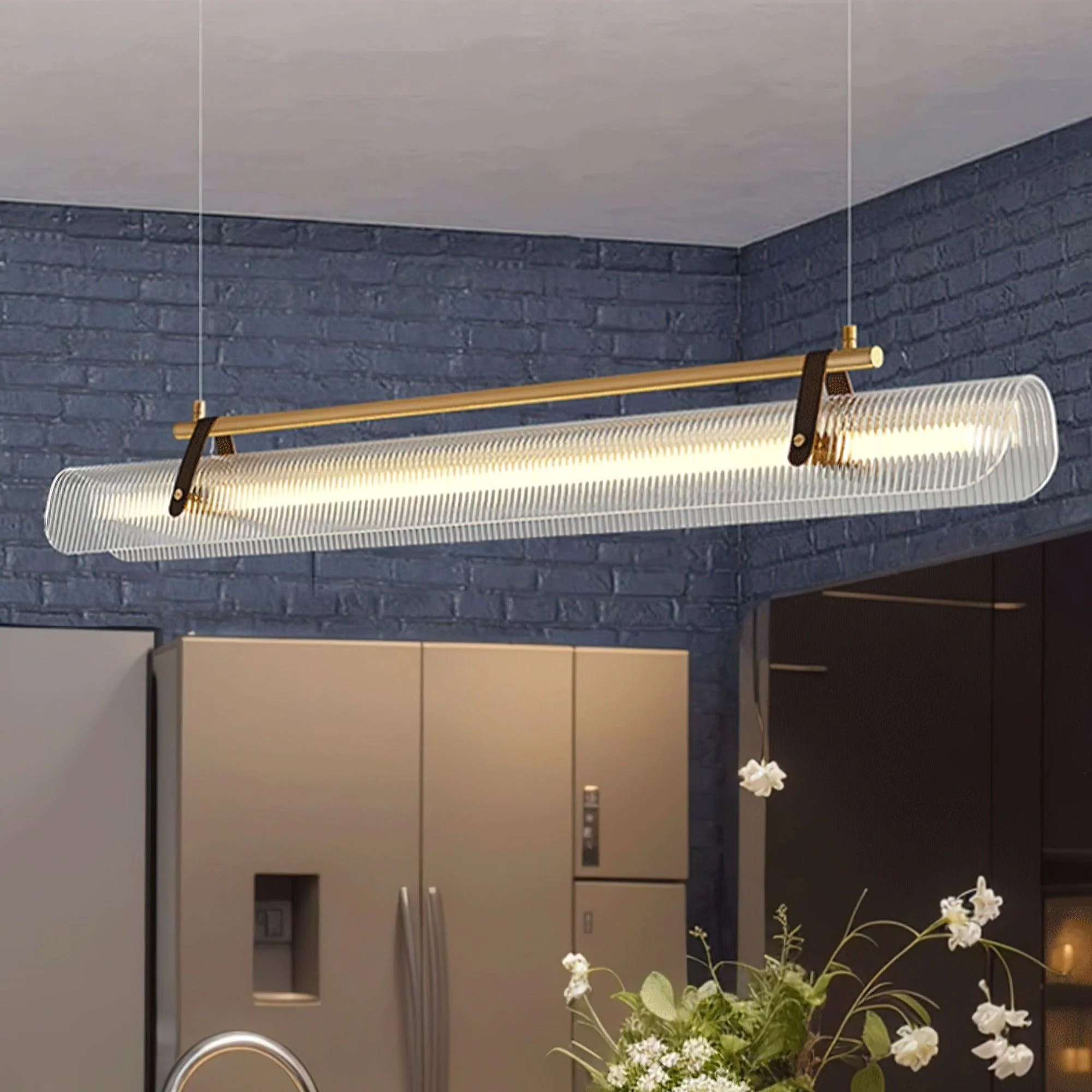 Lustra Pendant Lamp Linear Modern for Dining Room - Image 27