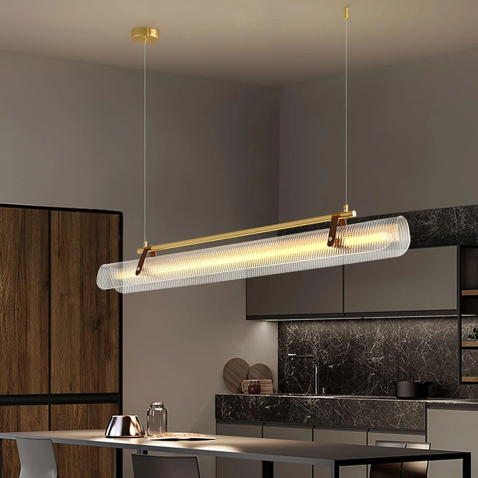 Lustra Pendant Lamp Linear Modern for Dining Room - Image 28