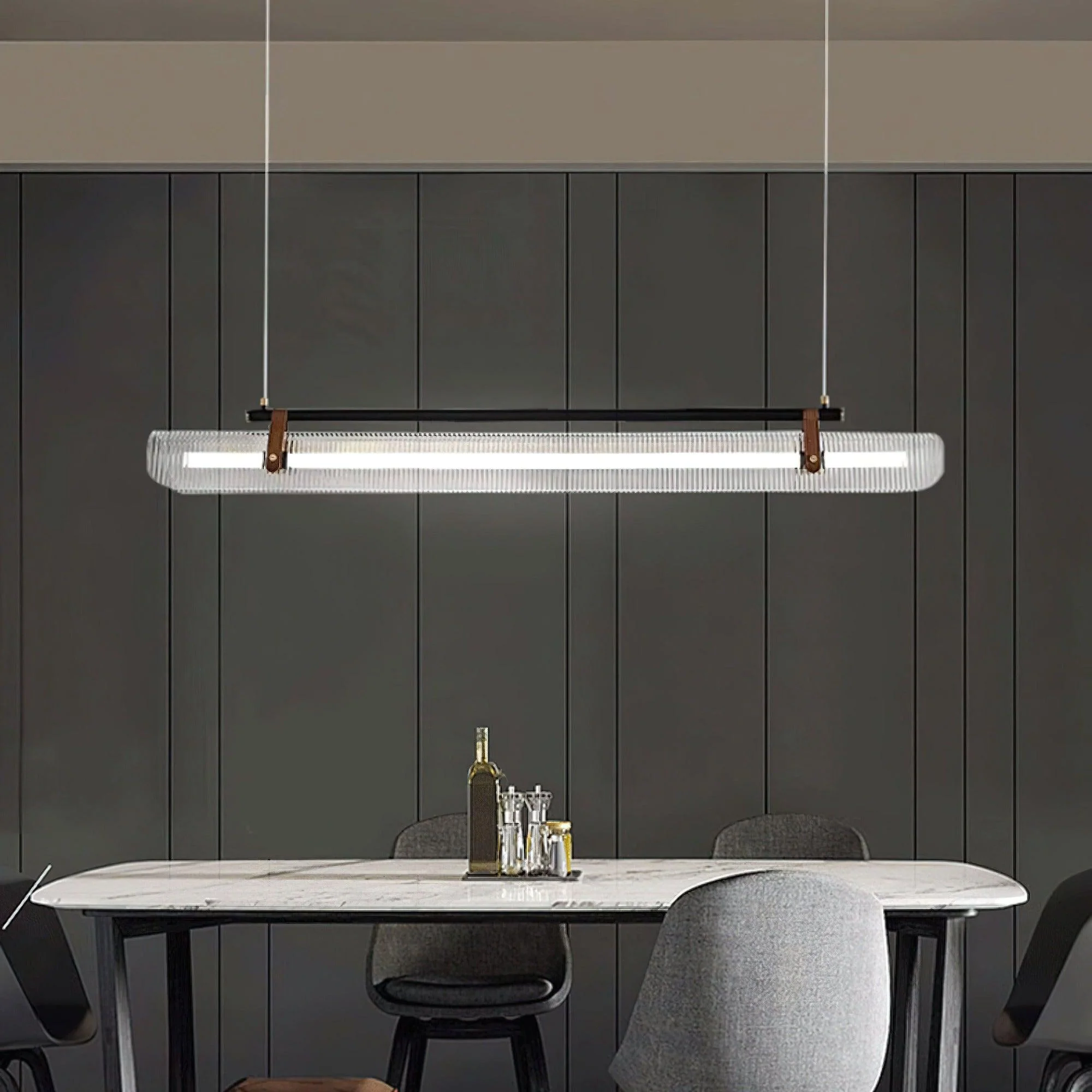 Lustra Pendant Lamp Linear Modern for Dining Room - Image 34