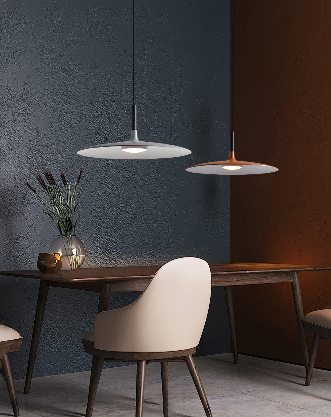 Lustra Pendant Lamp Aluminum Flat Disc - Image 14
