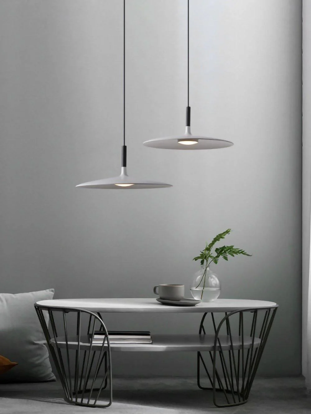 Lustra Pendant Lamp Aluminum Flat Disc - Image 15