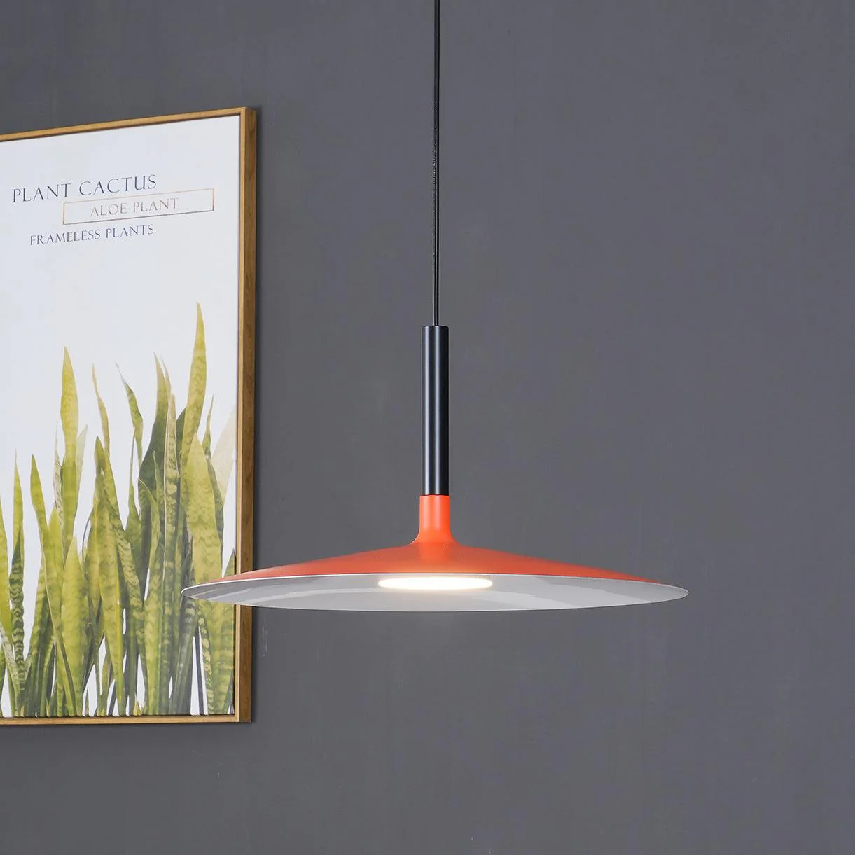 Lustra Pendant Lamp Aluminum Flat Disc - Image 20