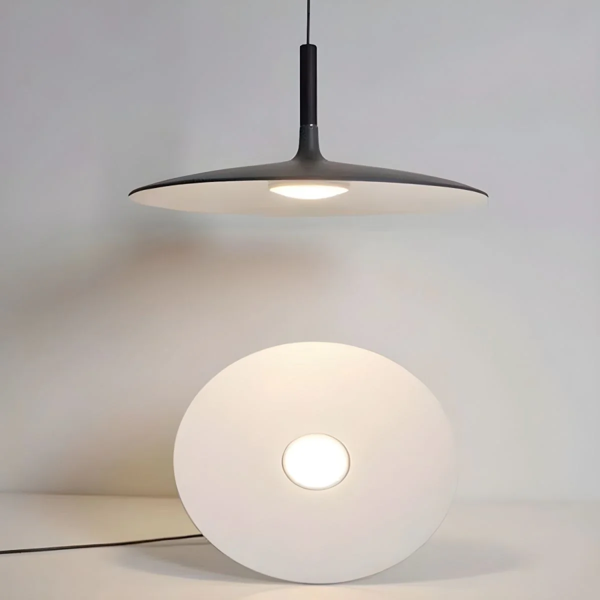 Lustra Pendant Lamp Aluminum Flat Disc - Image 40