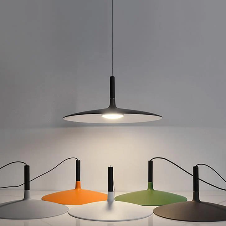 Lustra Pendant Lamp Aluminum Flat Disc - Image 44