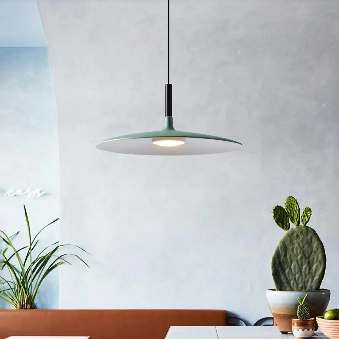 Lustra Pendant Lamp Aluminum Flat Disc - Image 46