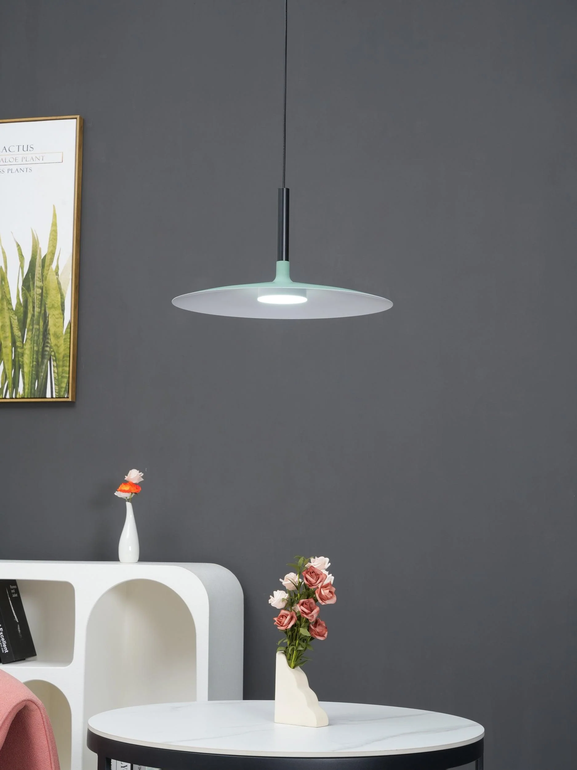 Lustra Pendant Lamp Aluminum Flat Disc - Image 52