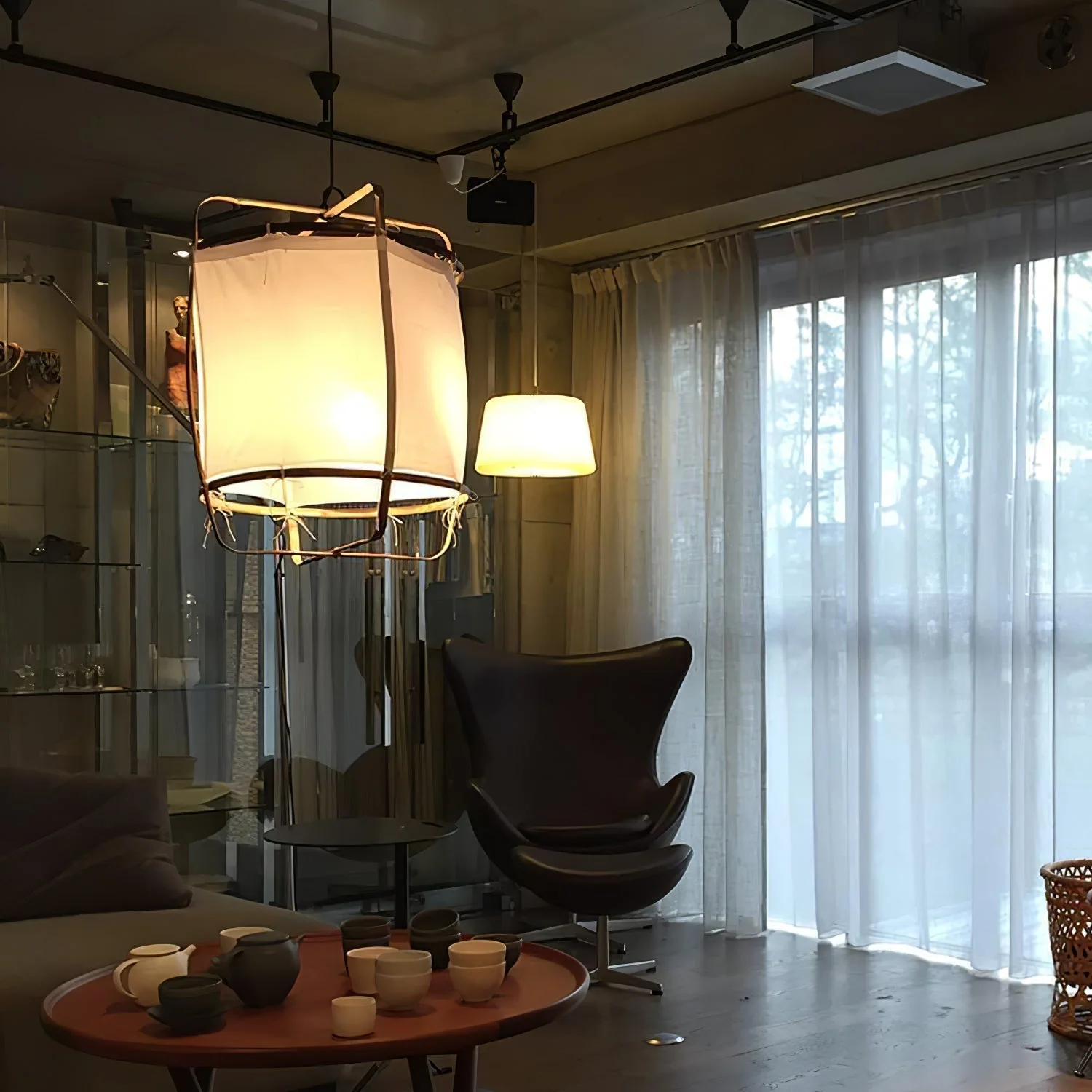 Lustra Pendant Lamp Bamboo Shade for Living Room - Image 16