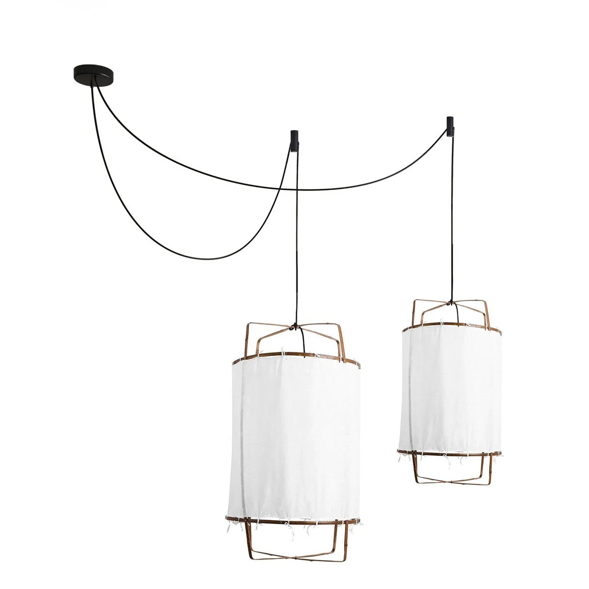 Lustra Pendant Lamp Bamboo Shade for Living Room - Image 3