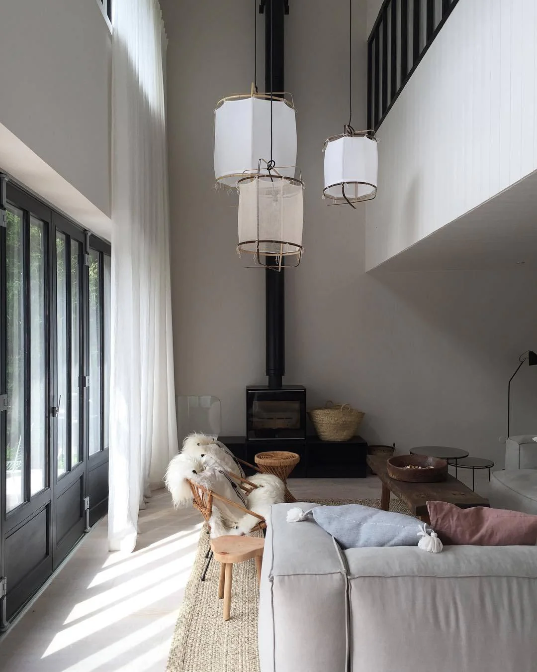 Lustra Pendant Lamp Bamboo Shade for Living Room - Image 32