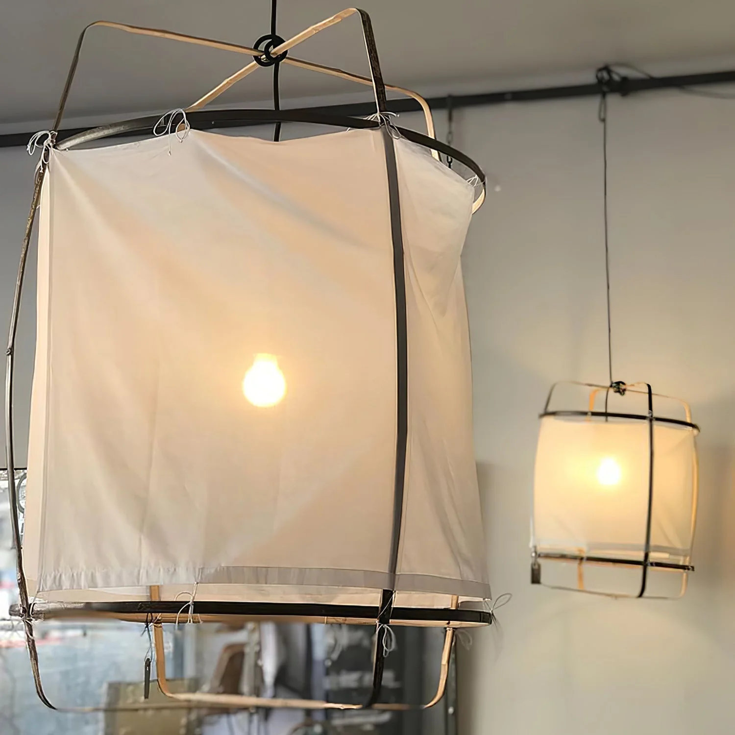 Lustra Pendant Lamp Bamboo Shade for Living Room - Image 48