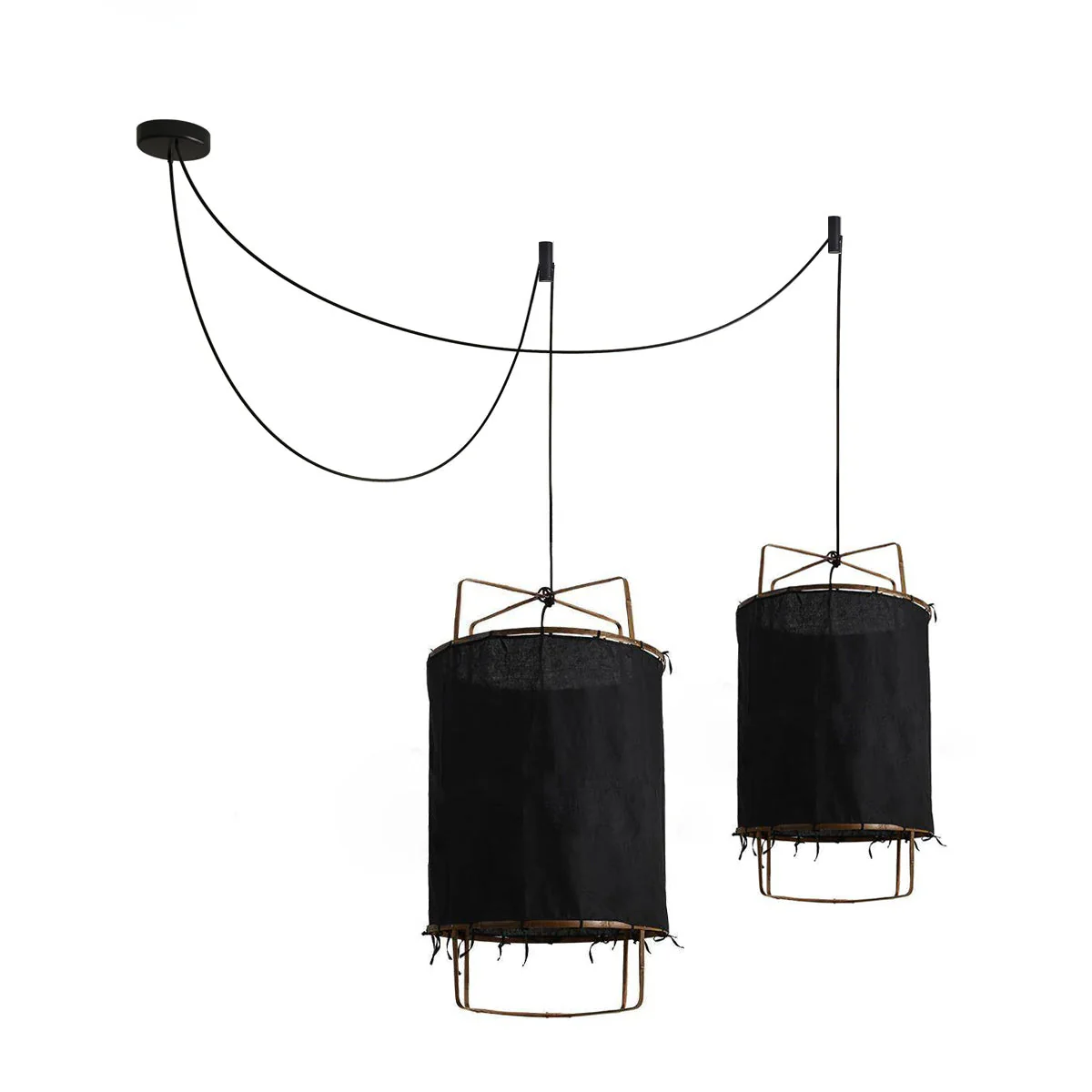 Lustra Pendant Lamp Bamboo Shade for Living Room - Image 5