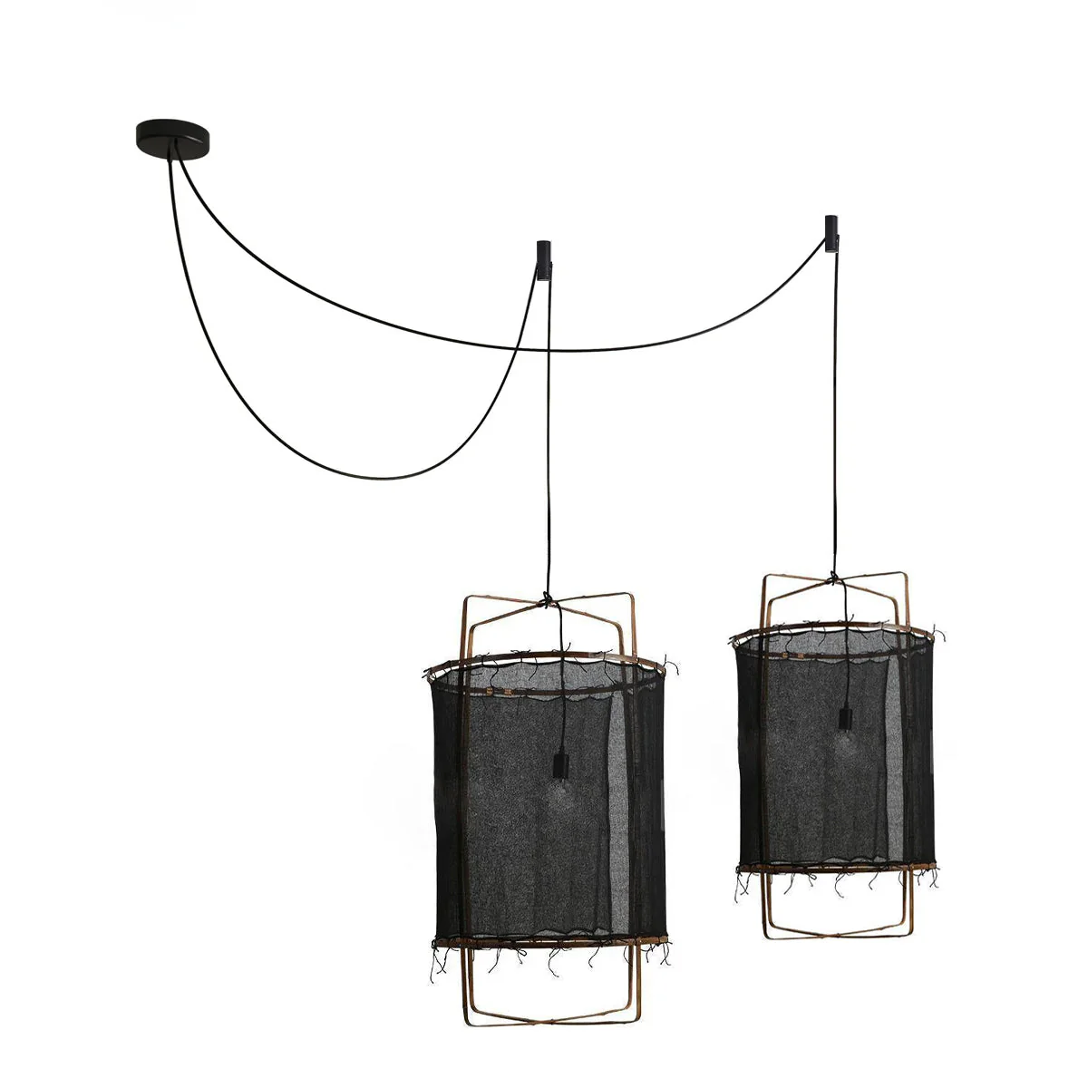 Lustra Pendant Lamp Bamboo Shade for Living Room - Image 6