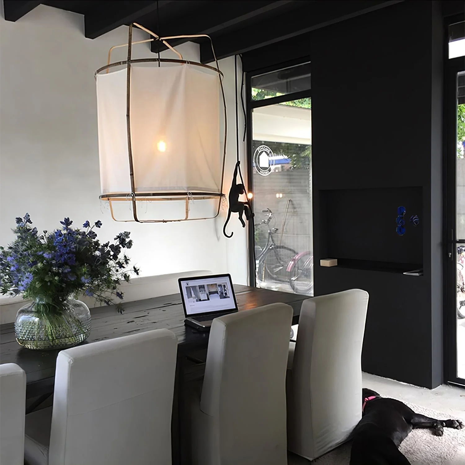 Lustra Pendant Lamp Bamboo Shade for Living Room - Image 74