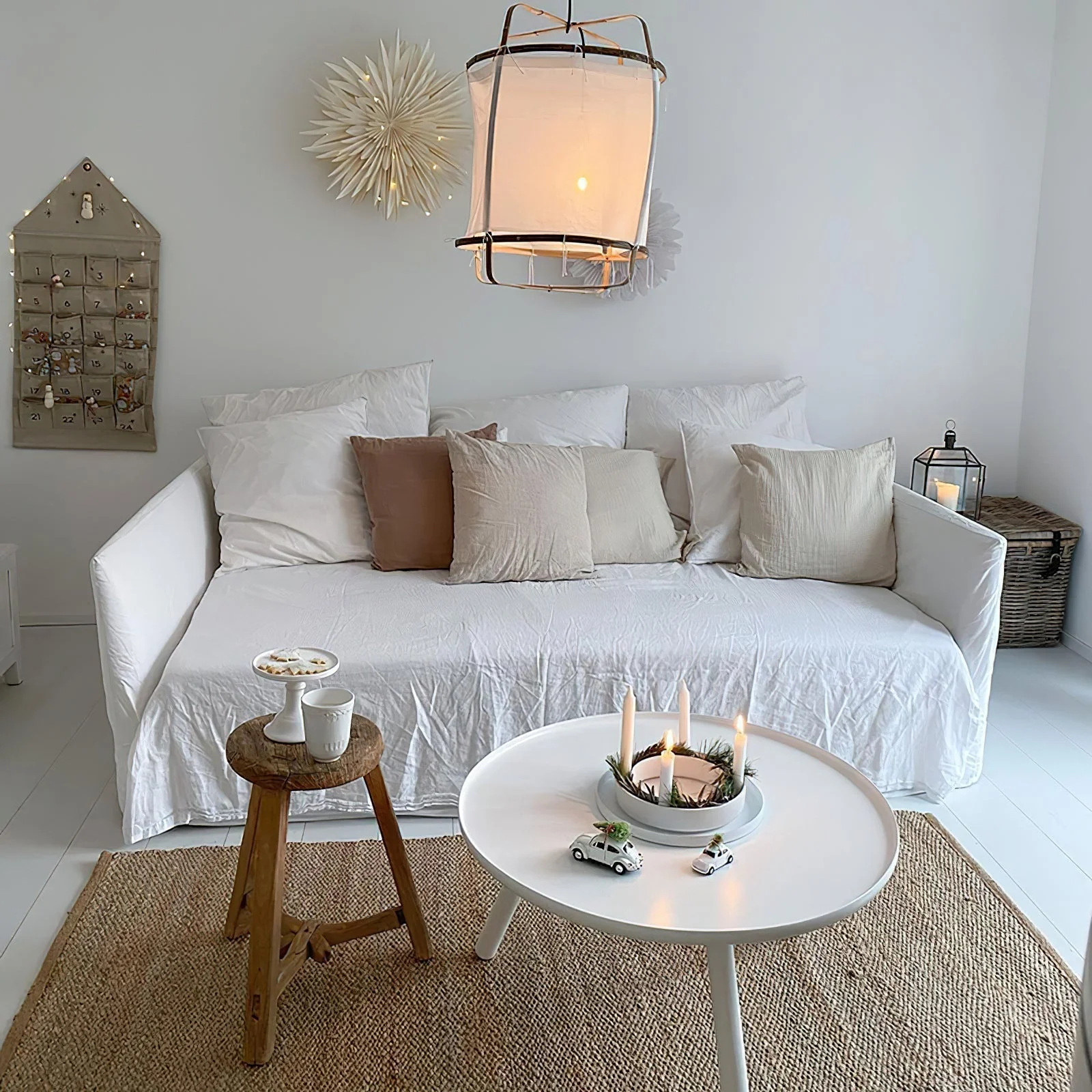 Lustra Pendant Lamp Bamboo Shade for Living Room - Image 84