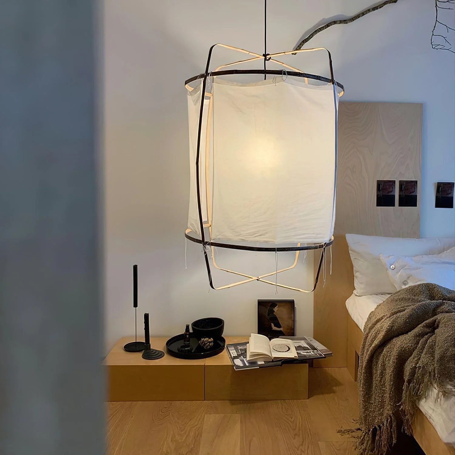Lustra Pendant Lamp Bamboo Shade for Living Room - Image 87