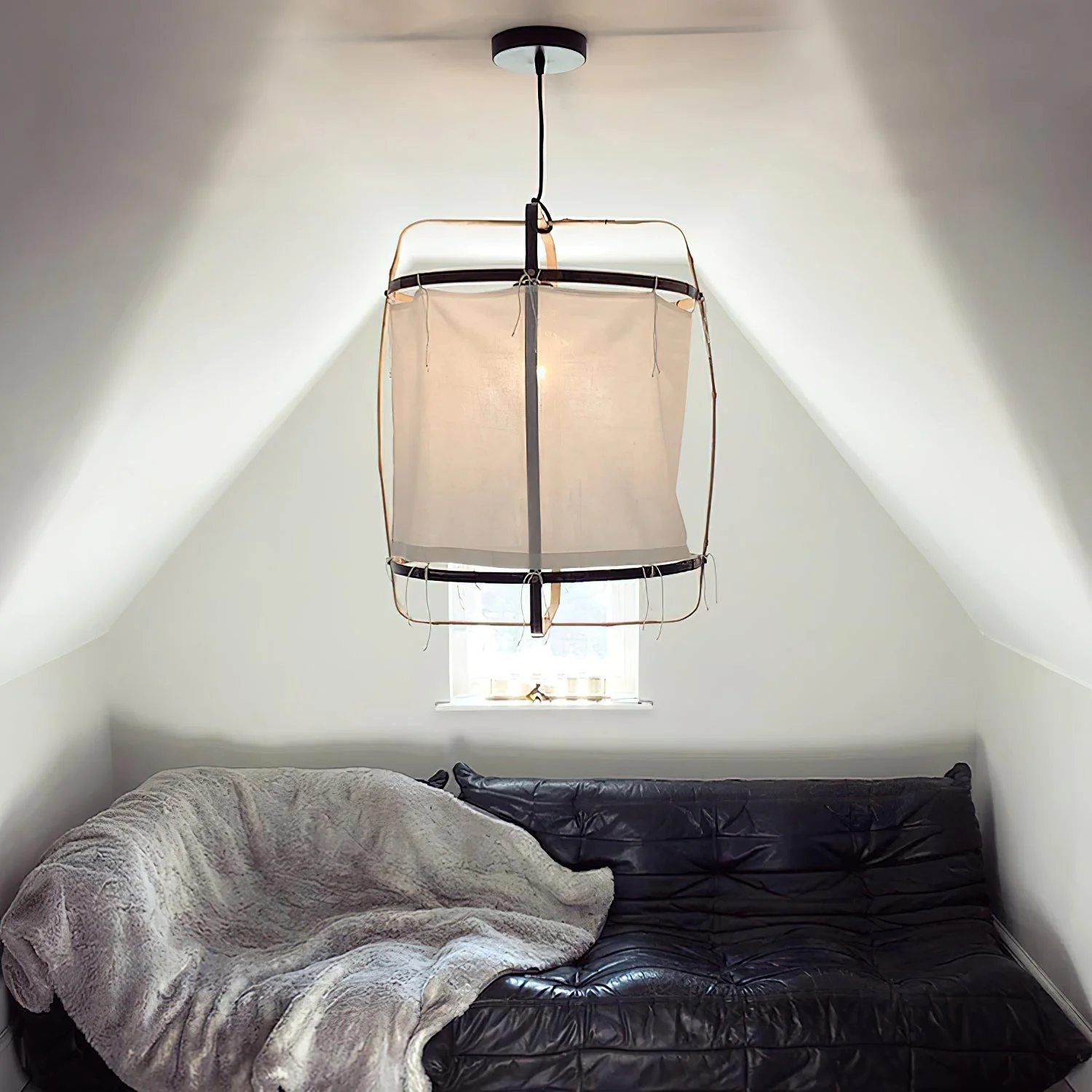 Lustra Pendant Lamp Bamboo Shade for Living Room - Image 91