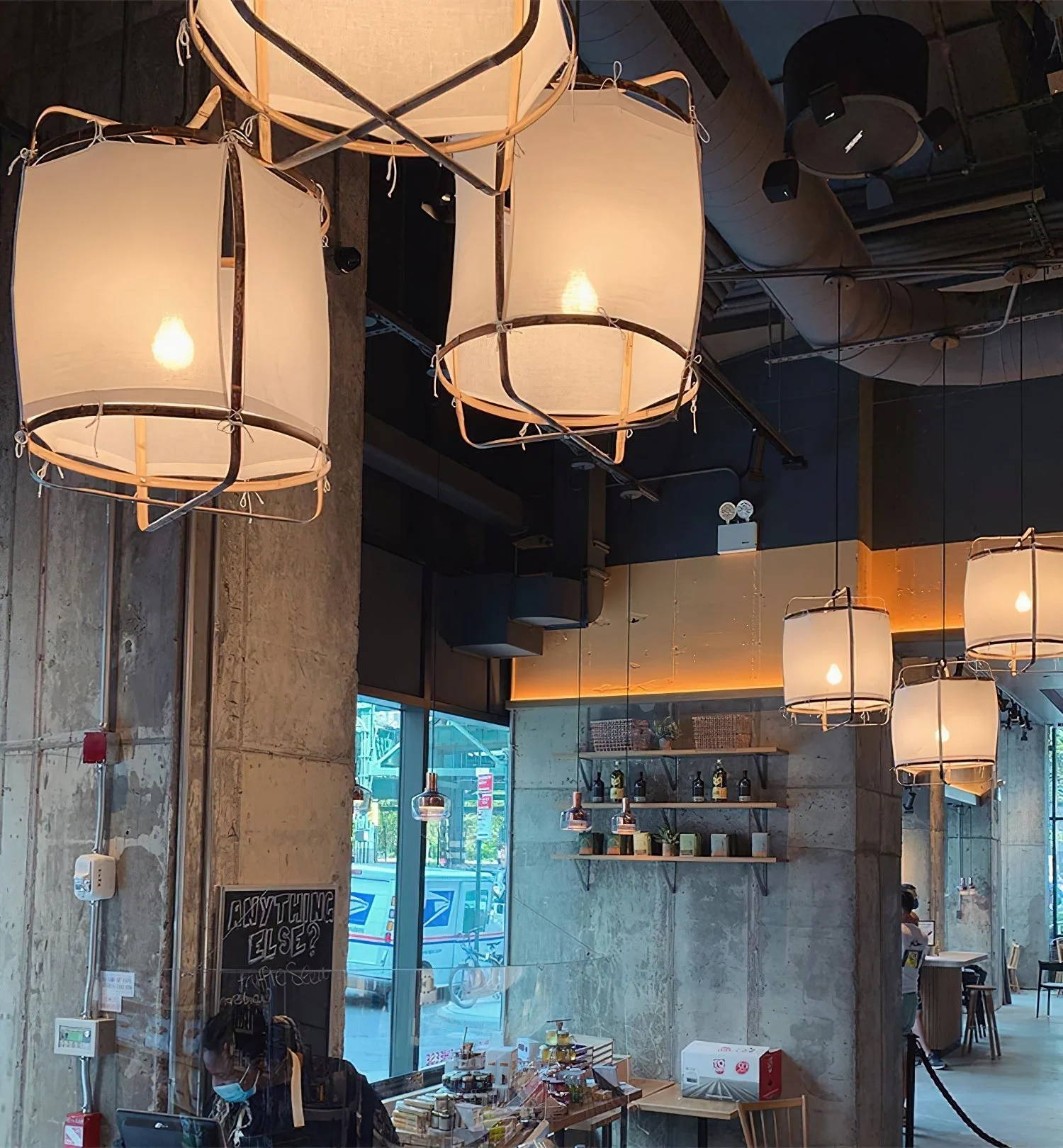 Lustra Pendant Lamp Bamboo Shade for Living Room - Image 94