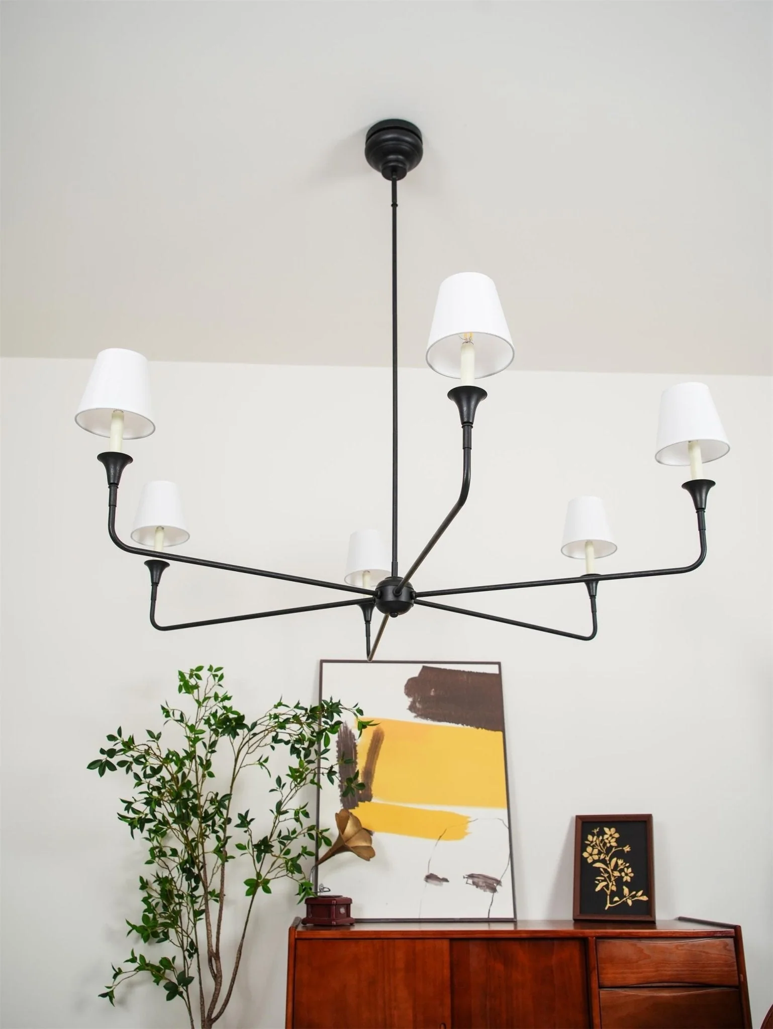 Lustra Pendant Lamp Black Candle Tapered - Image 52