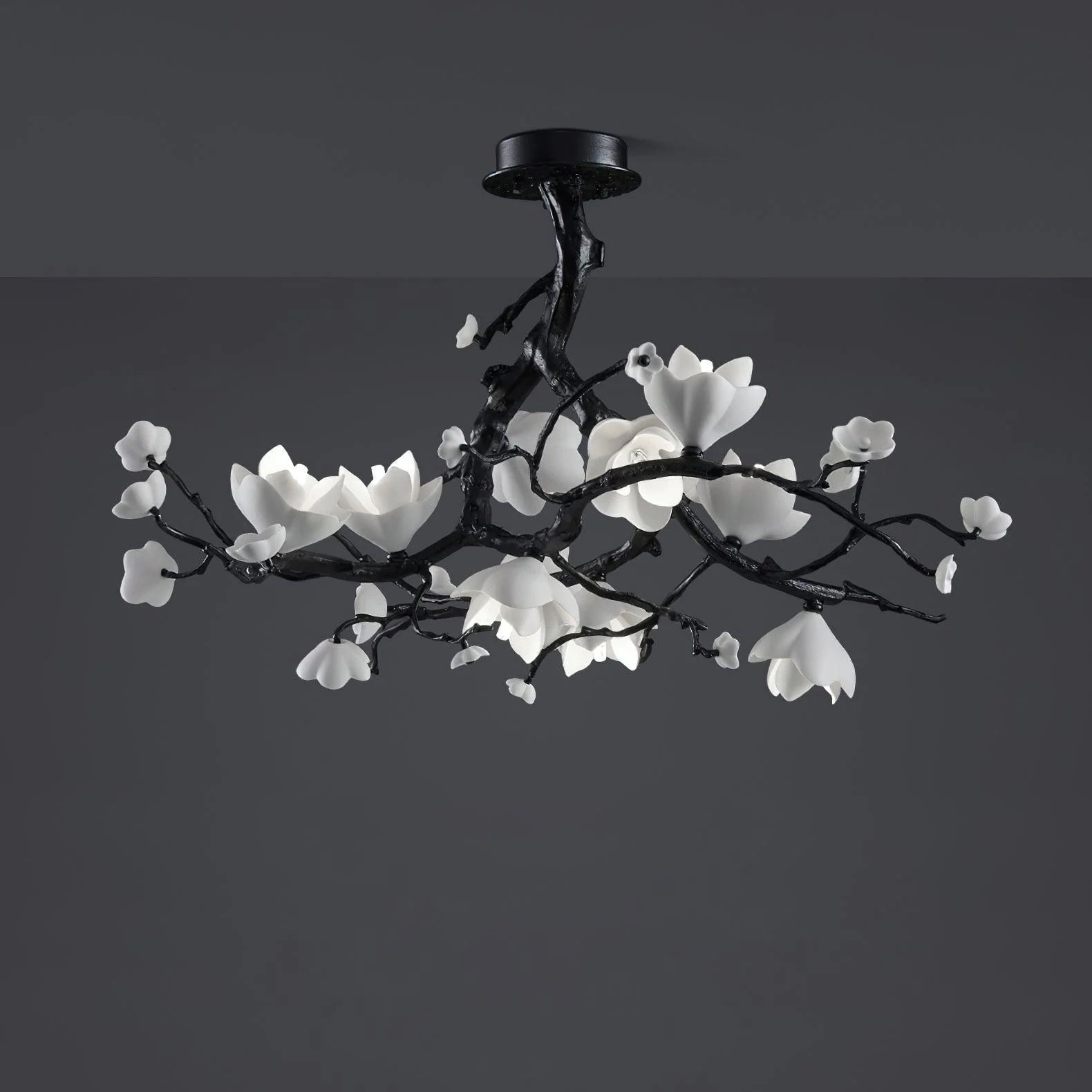 Lustra Pendant Lamp Black Copper Tree Wild Fruits - Image 12