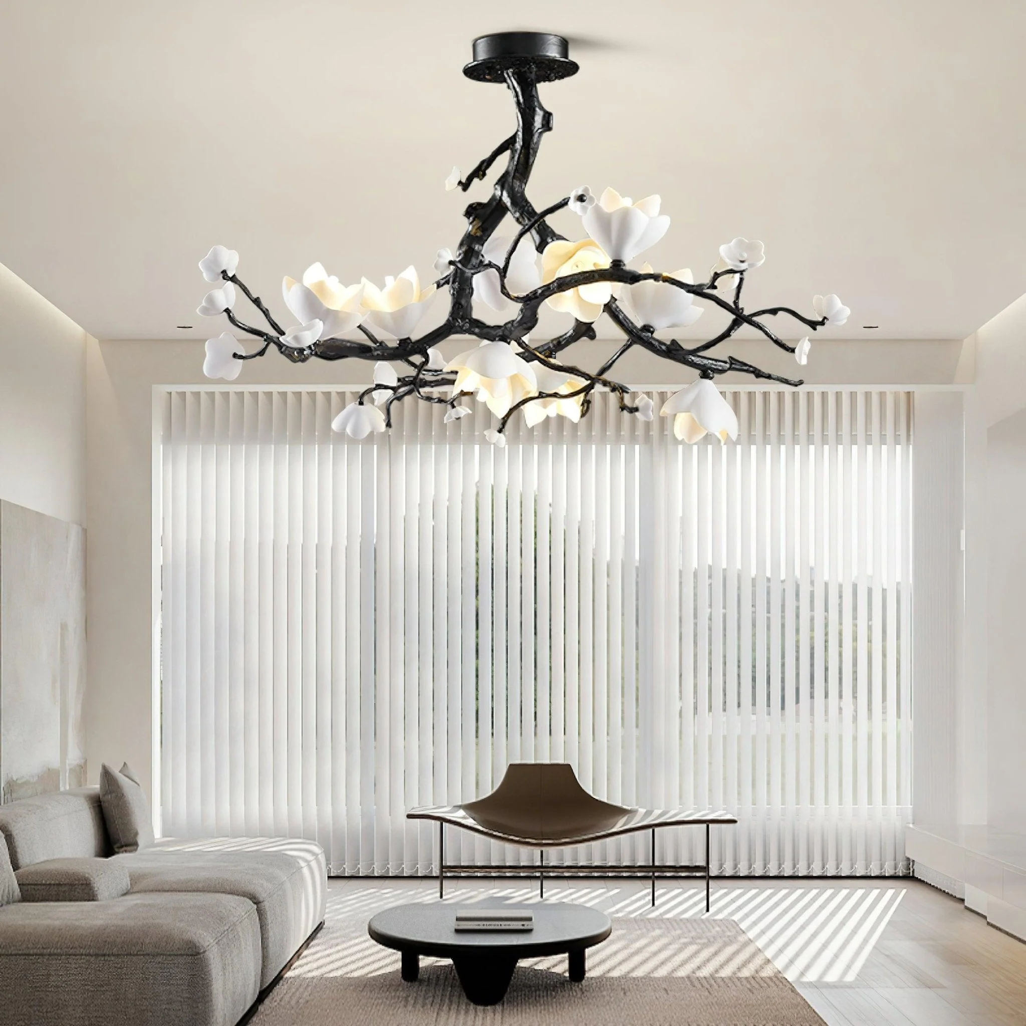 Lustra Pendant Lamp Black Copper Tree Wild Fruits - Image 16